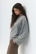 Stripe long sleeve tee - Pomegranate
