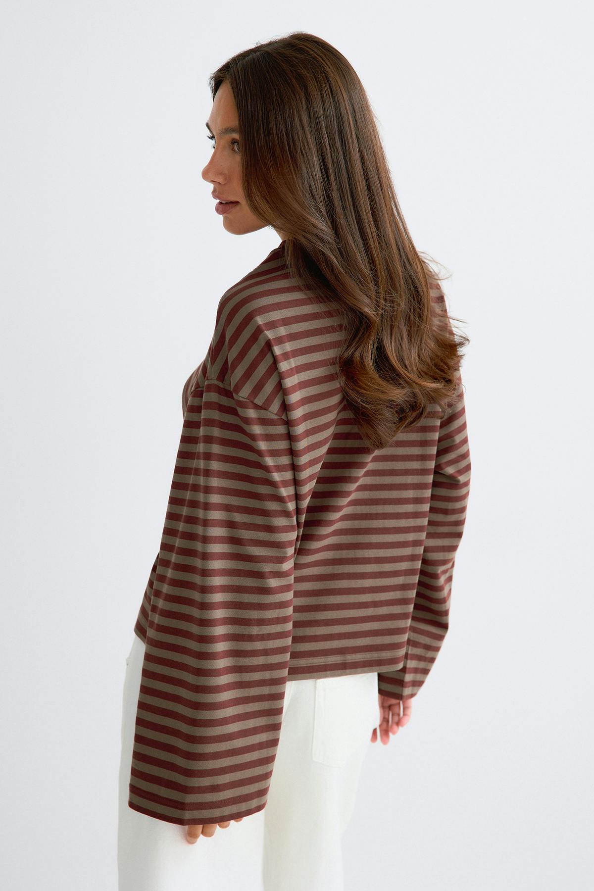 Stripe long sleeve tee - Micro ditsy