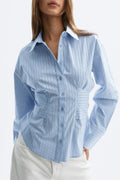 Tie blouse - Bleu clair