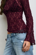 14+ lace top - Noir