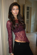 14+ lace top - Noir