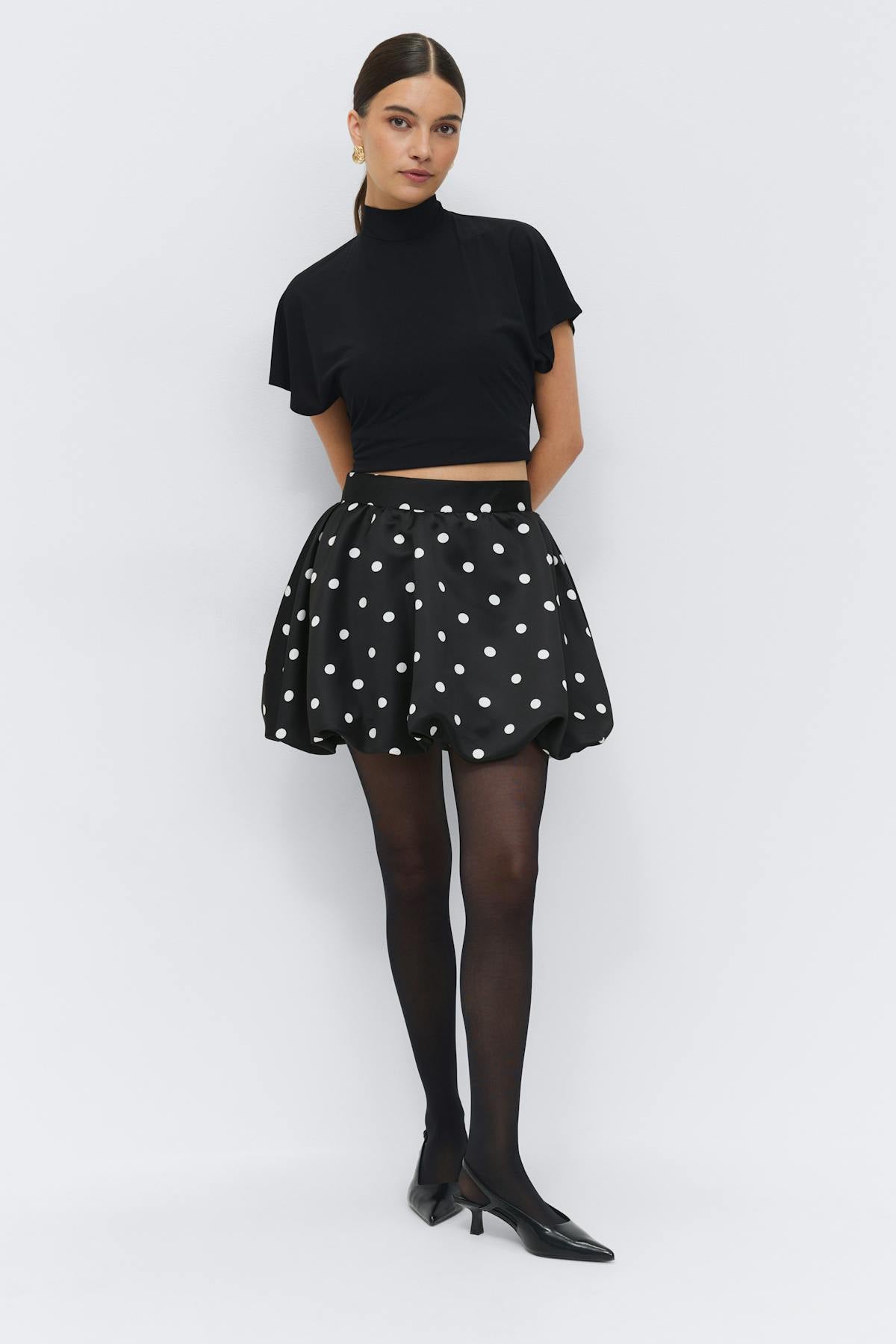 Balloon skirt - Blue/stripe