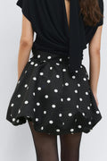 Balloon skirt - Blue/stripe