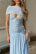 Sequin maxi dress - Bleu clair