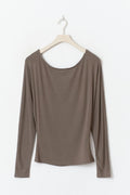 Soft slouchy loungewear top - Chocolate plum