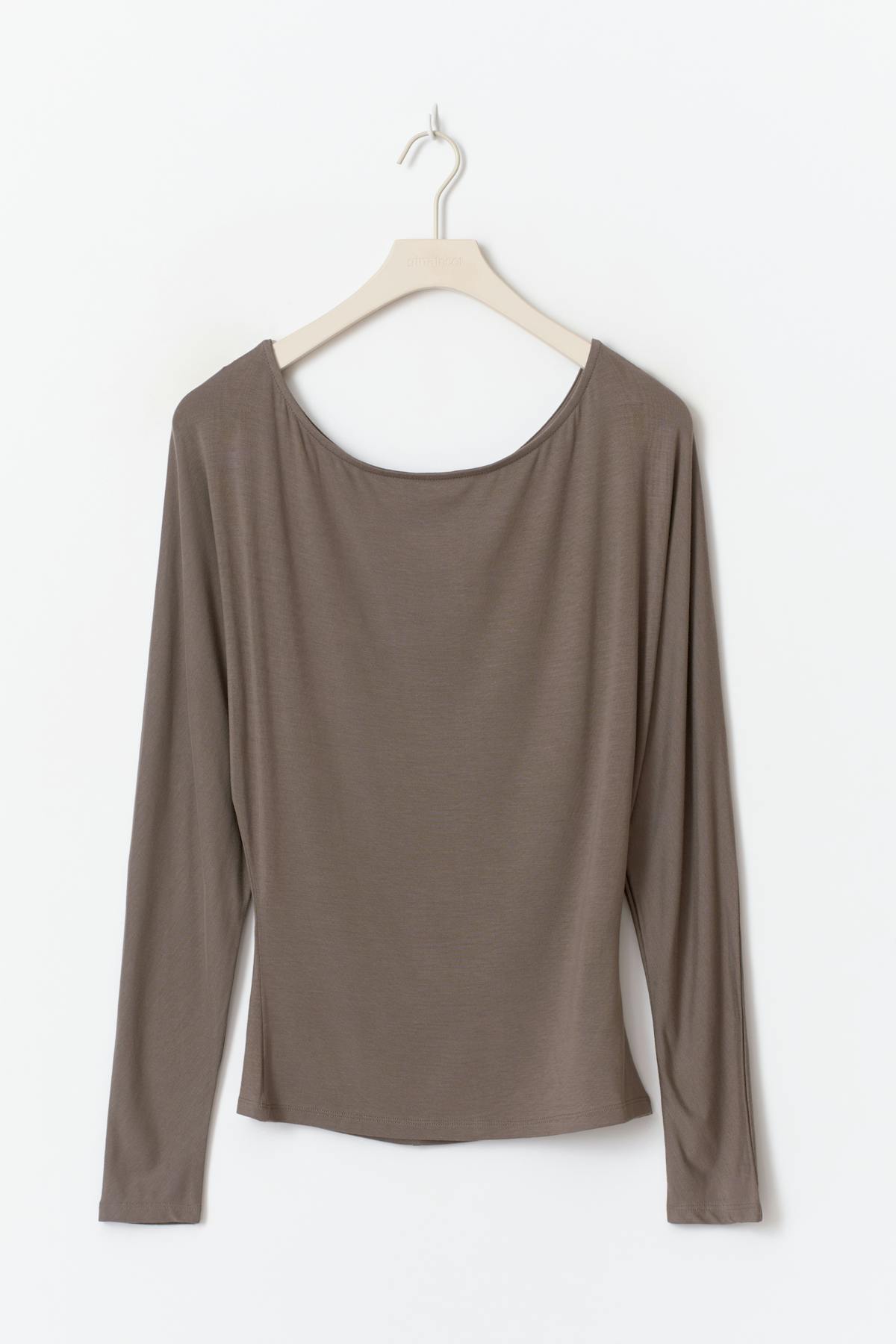 Soft slouchy loungewear top - Chocolate plum