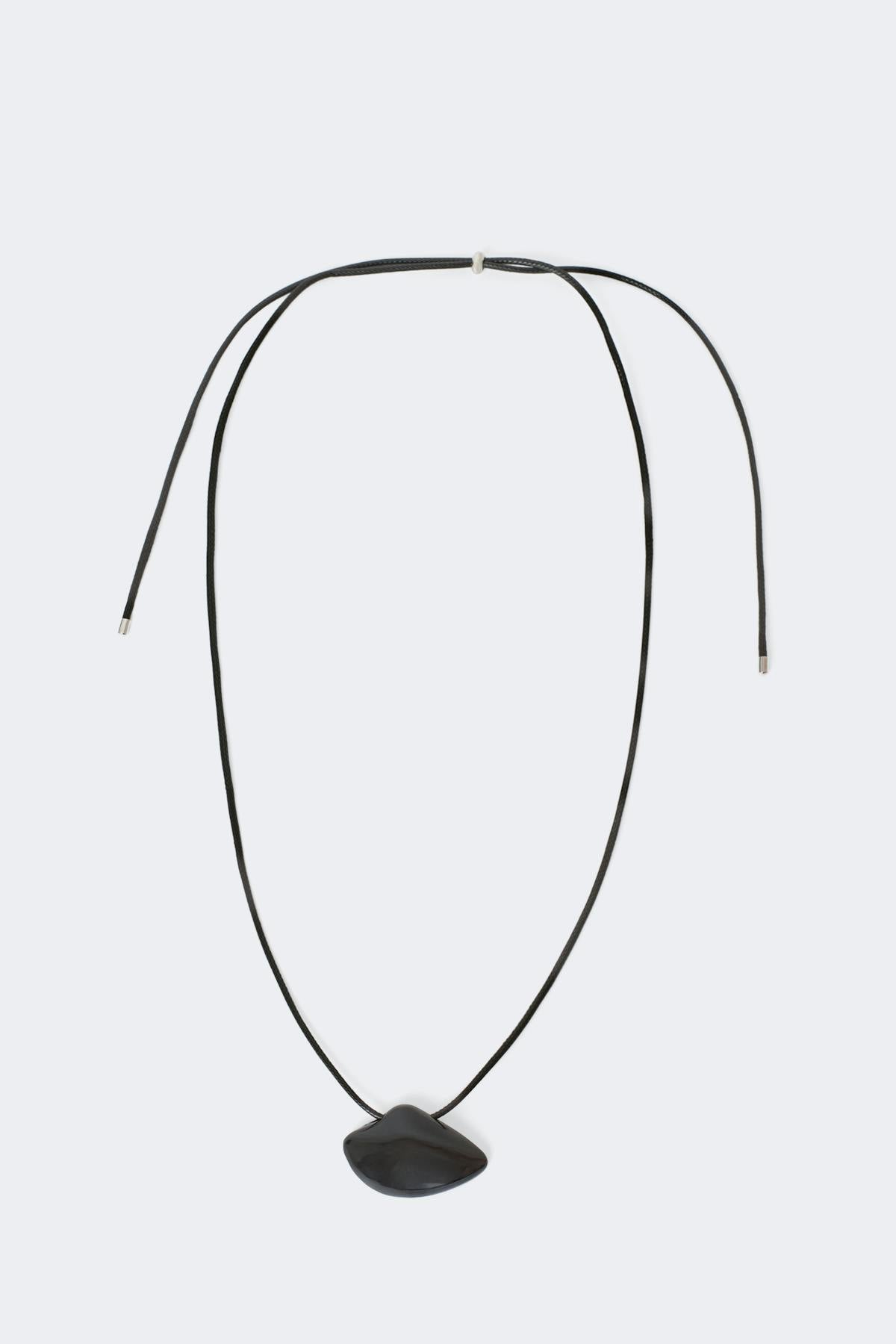 Long necklace - Black/silver