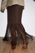 Fringe skirt - Chocolate plum
