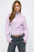Funnel neck knitted sweater - Gardenia