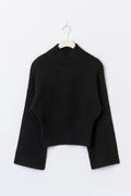 Funnel neck knitted sweater - Noir