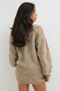 knitted tie cardigan - Fudge