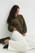 knitted tie cardigan - Fudge