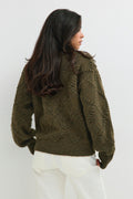 knitted tie cardigan - Fudge