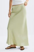 Satin skirt - Kaki