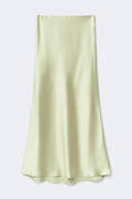 Satin skirt - Marron