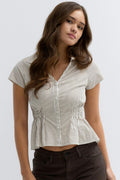 Smock blouse - Blue/stripe