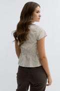 Smock blouse - Blue/stripe