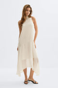Flowy scarf dress - Creme