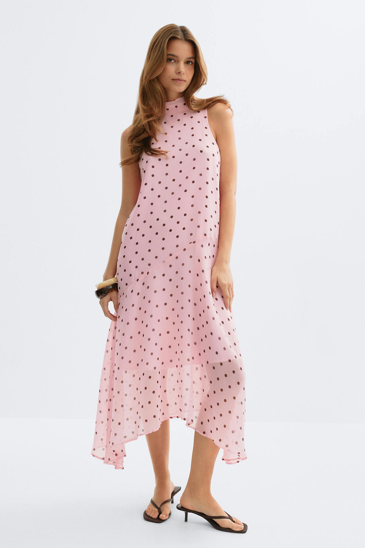 Flowy scarf dress - Creme