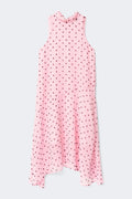 Flowy scarf dress - Pink dot