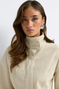 Sculpted denim jacket - Butter yellow
