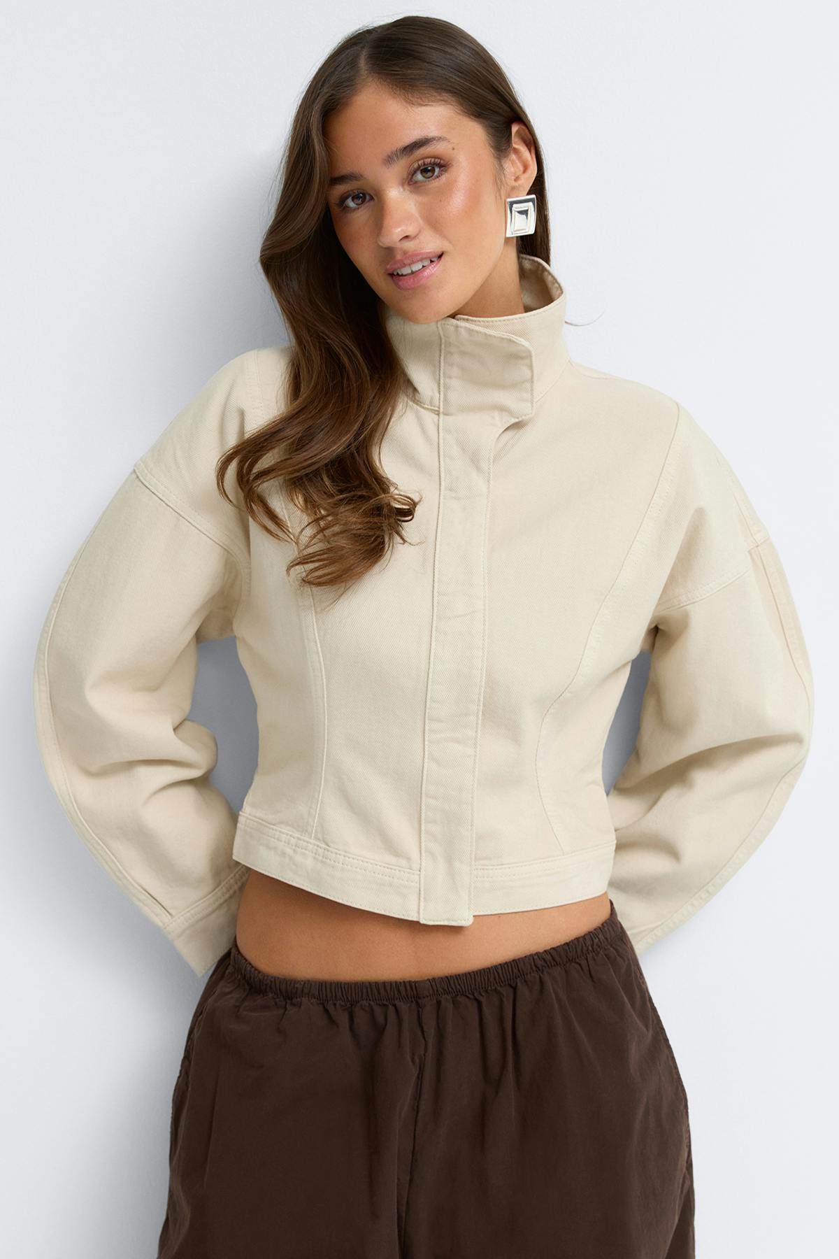 Sculpted denim jacket - Butter yellow