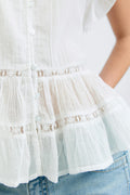 Y short sleeve top - Blanc