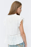 Y short sleeve top - Blanc