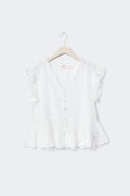 Y short sleeve top - Blanc