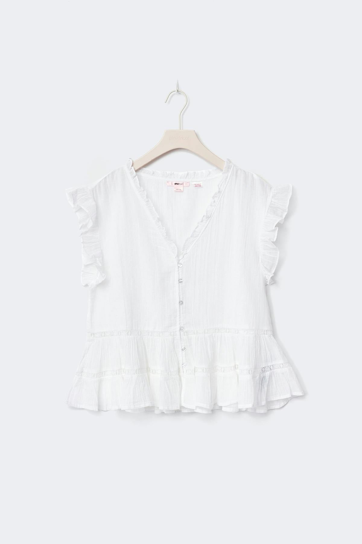 Y short sleeve top - Blanc