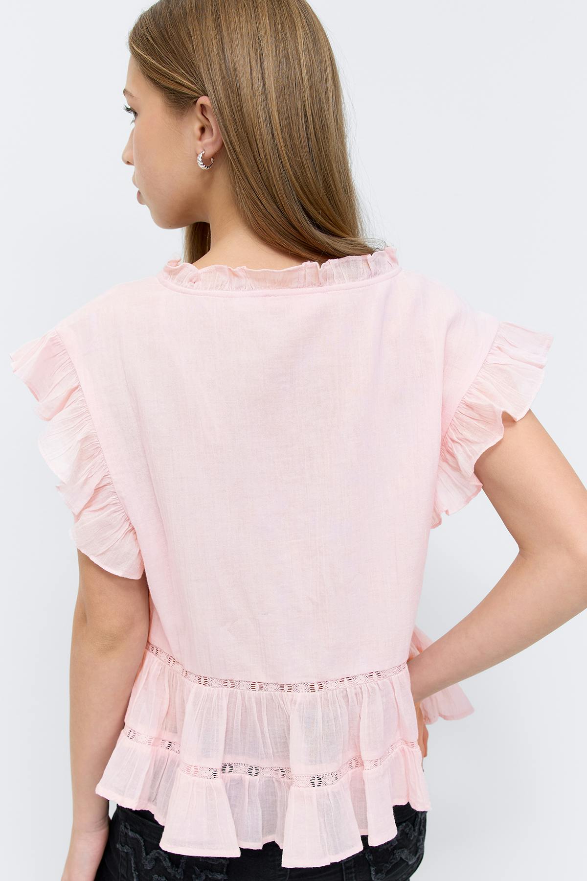 Y short sleeve top - Pale lilac