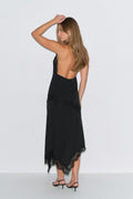 Asymmetric lace skirt - Noir
