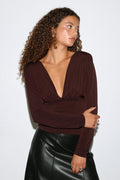Draped back top - Vert foncé