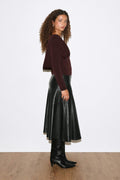 Draped back top - Chocolate plum