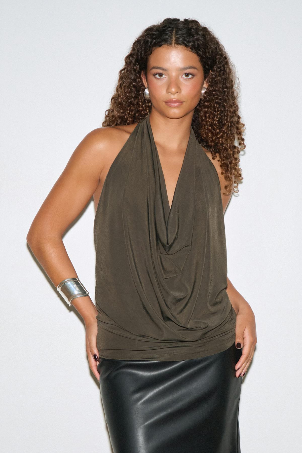 Waterfall top - Noir
