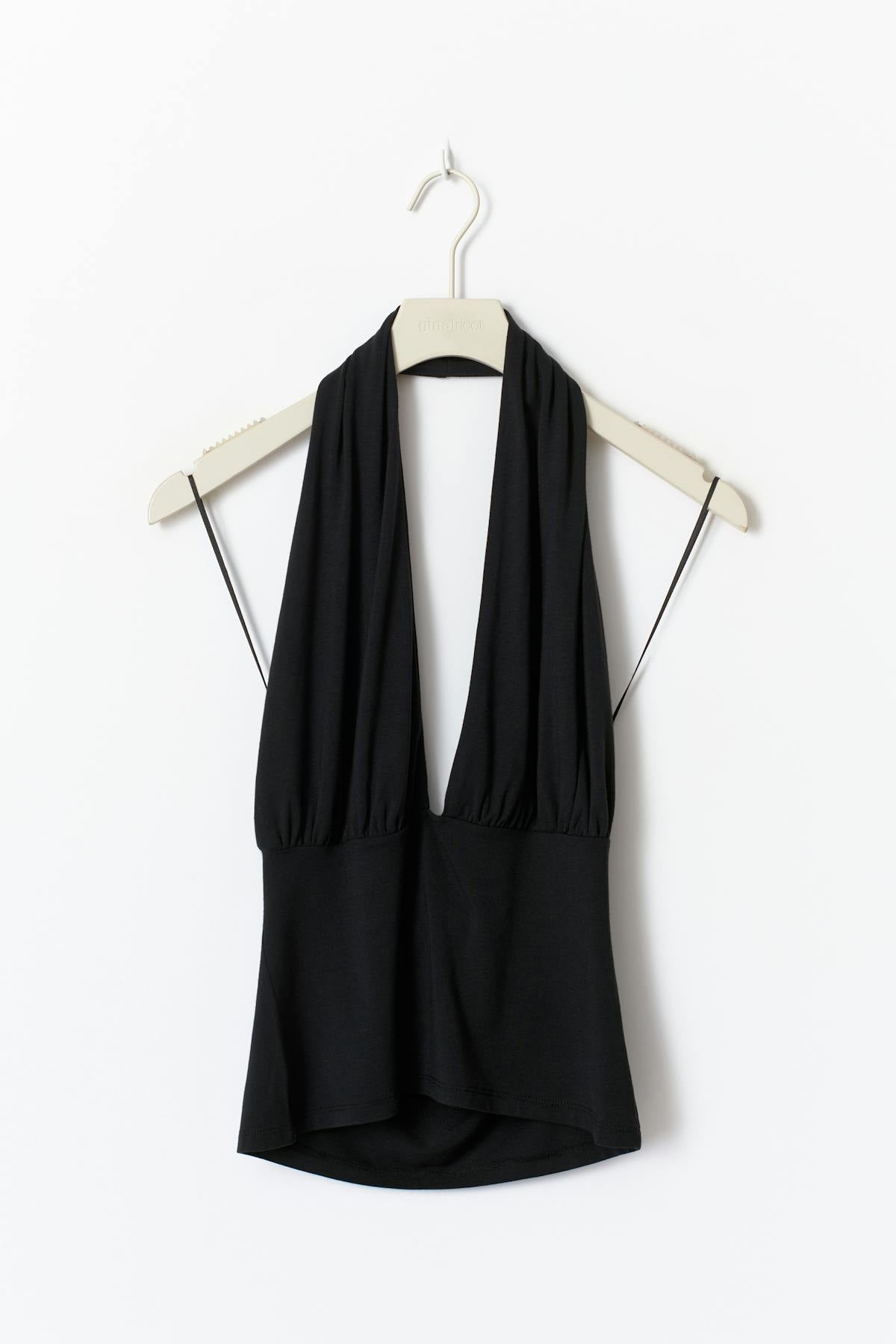 Halterneck loungewear top - Noir
