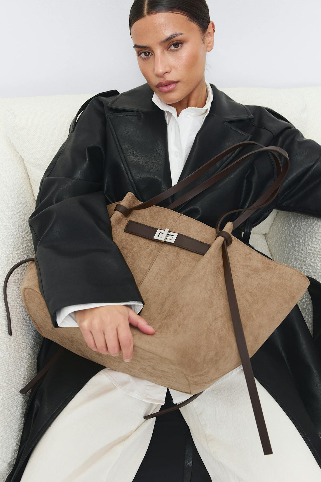 Long strap bag - Multi brown