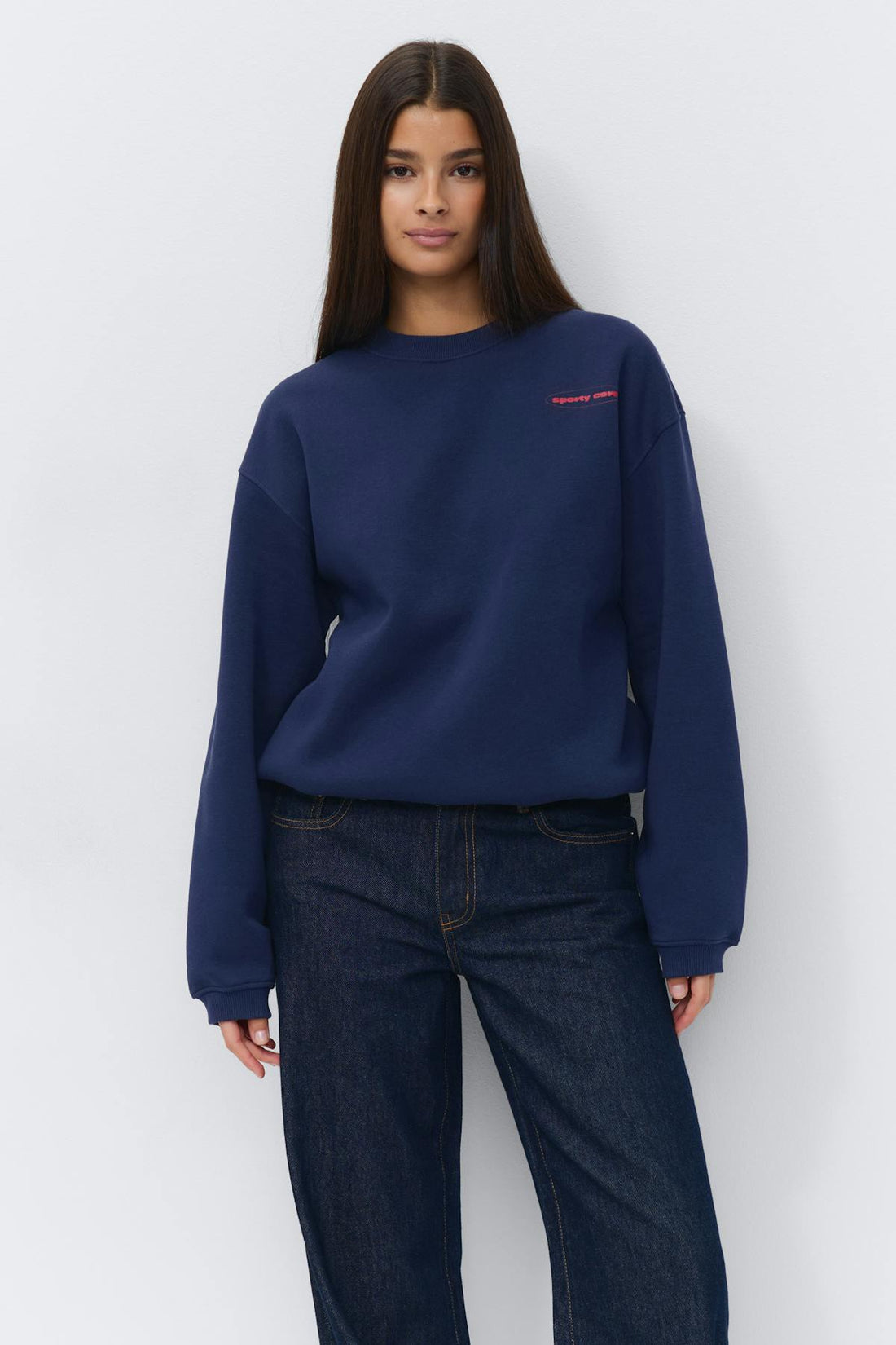 Crewneck versatile sweater - Peacoat