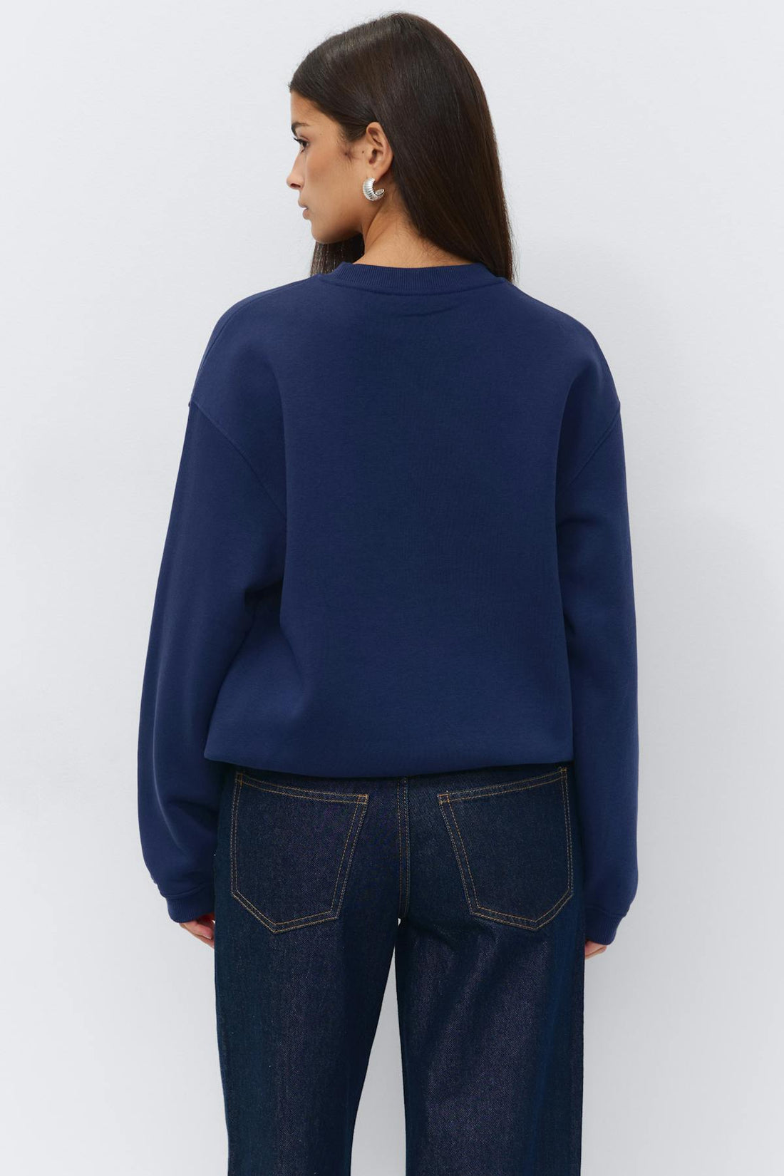 Crewneck versatile sweater - Peacoat