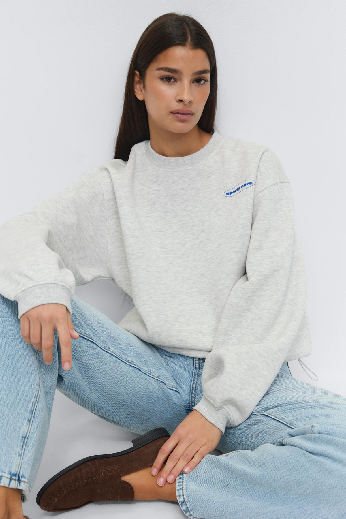 Crewneck versatile sweater - Peacoat