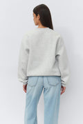 Crewneck versatile sweater - Lt grey melange