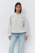 Crewneck versatile sweater - Lt grey melange