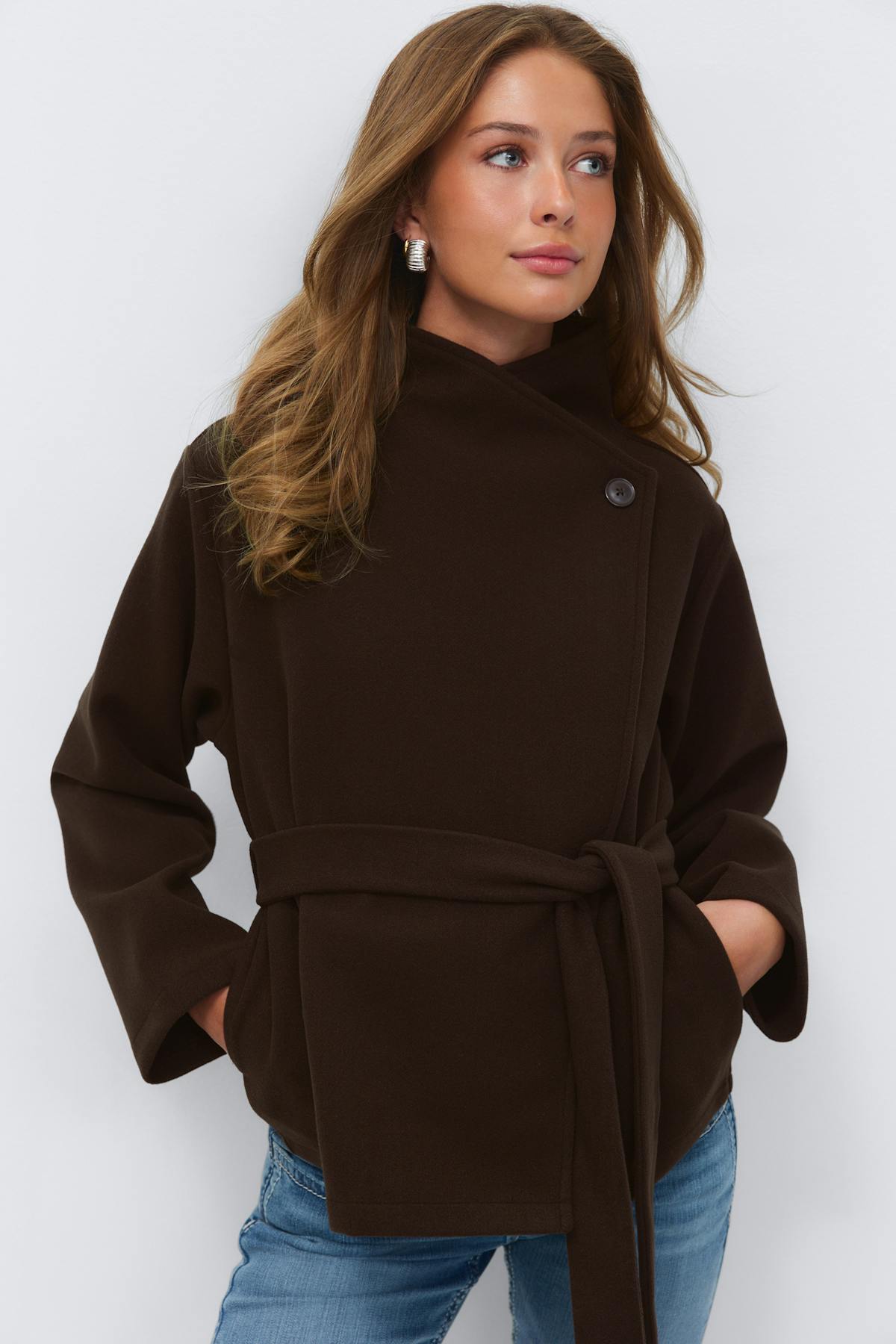 14+ felt wrap jacket - Noir