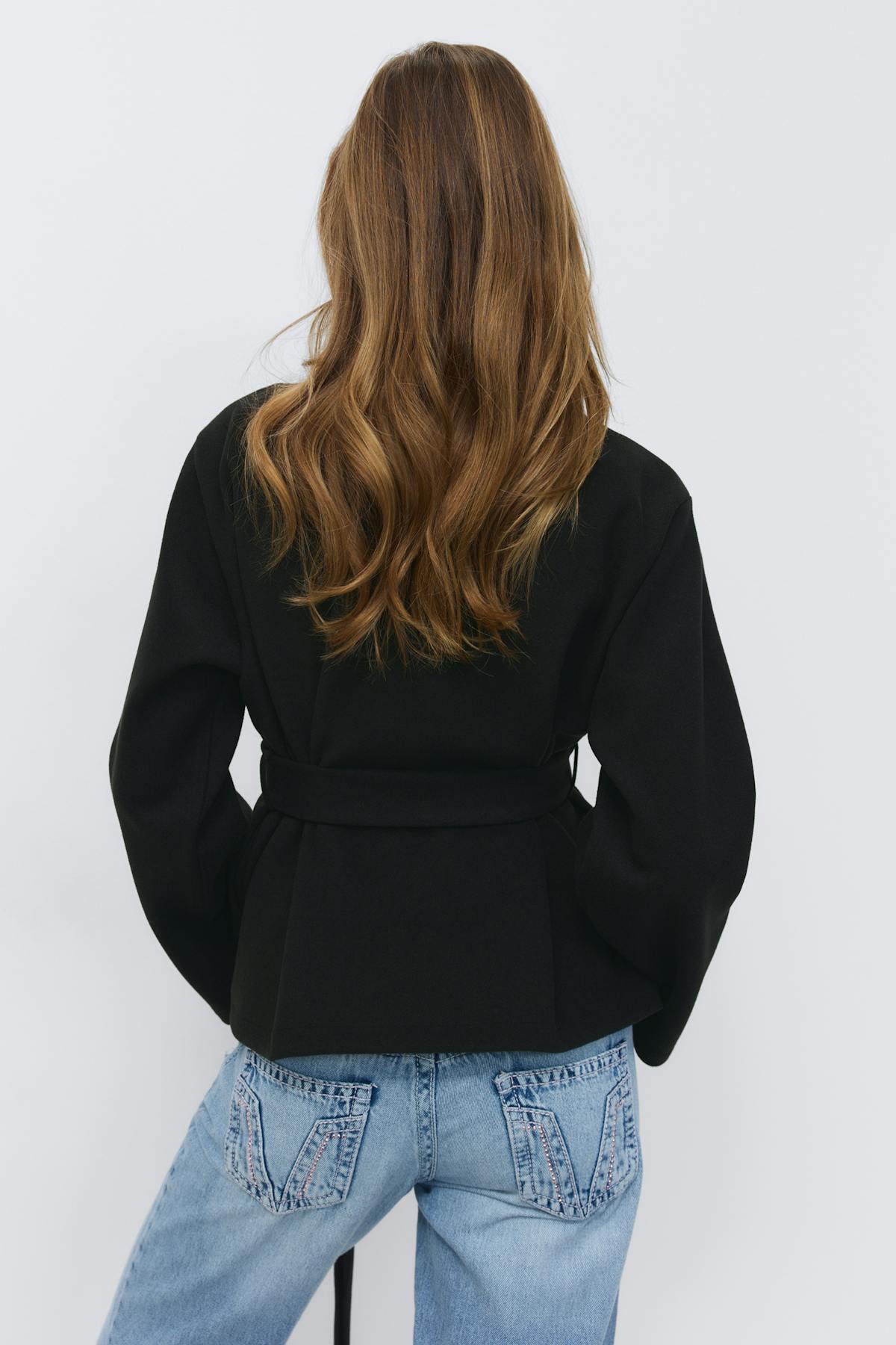 14+ felt wrap jacket - Noir