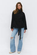 14+ felt wrap jacket - Noir