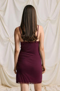 Soft lace loungewear dress - Bordeaux