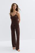 Soft lace loungewear singlet - Bordeaux