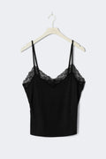 Soft lace loungewear singlet - Noir