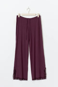 Soft lace loungewear trousers - Bordeaux