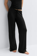 Soft lace loungewear trousers - Noir